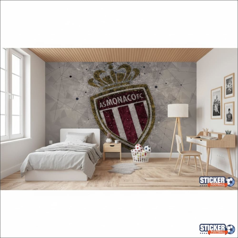 Visualisation papier peint foot AS Monaco decoration