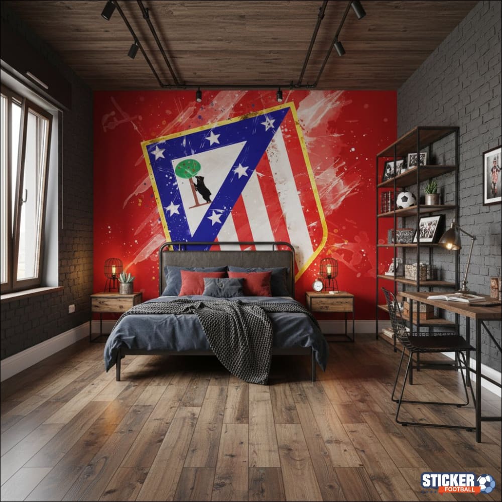 Visualisation papier peint foot Atletico Madrid football deco