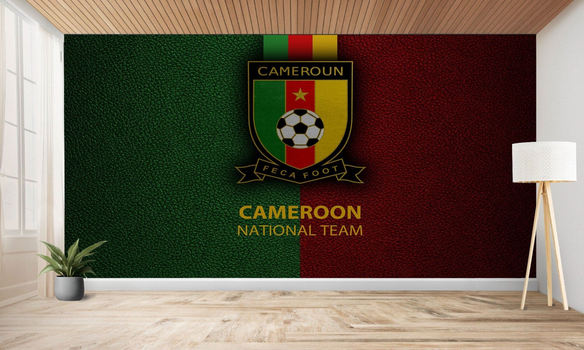 Décoration murale de l’équipe nationale du Cameroun.