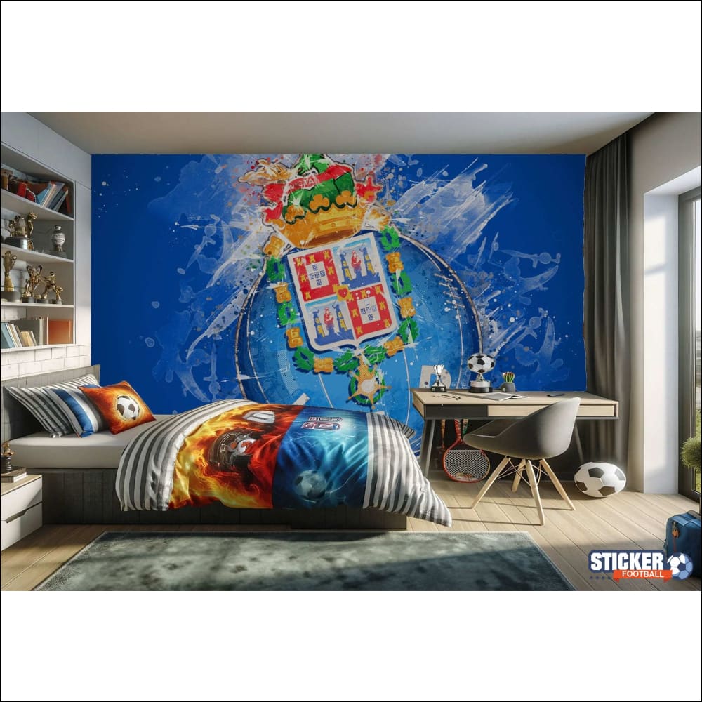 Chambre de garçon sur le thème du football.