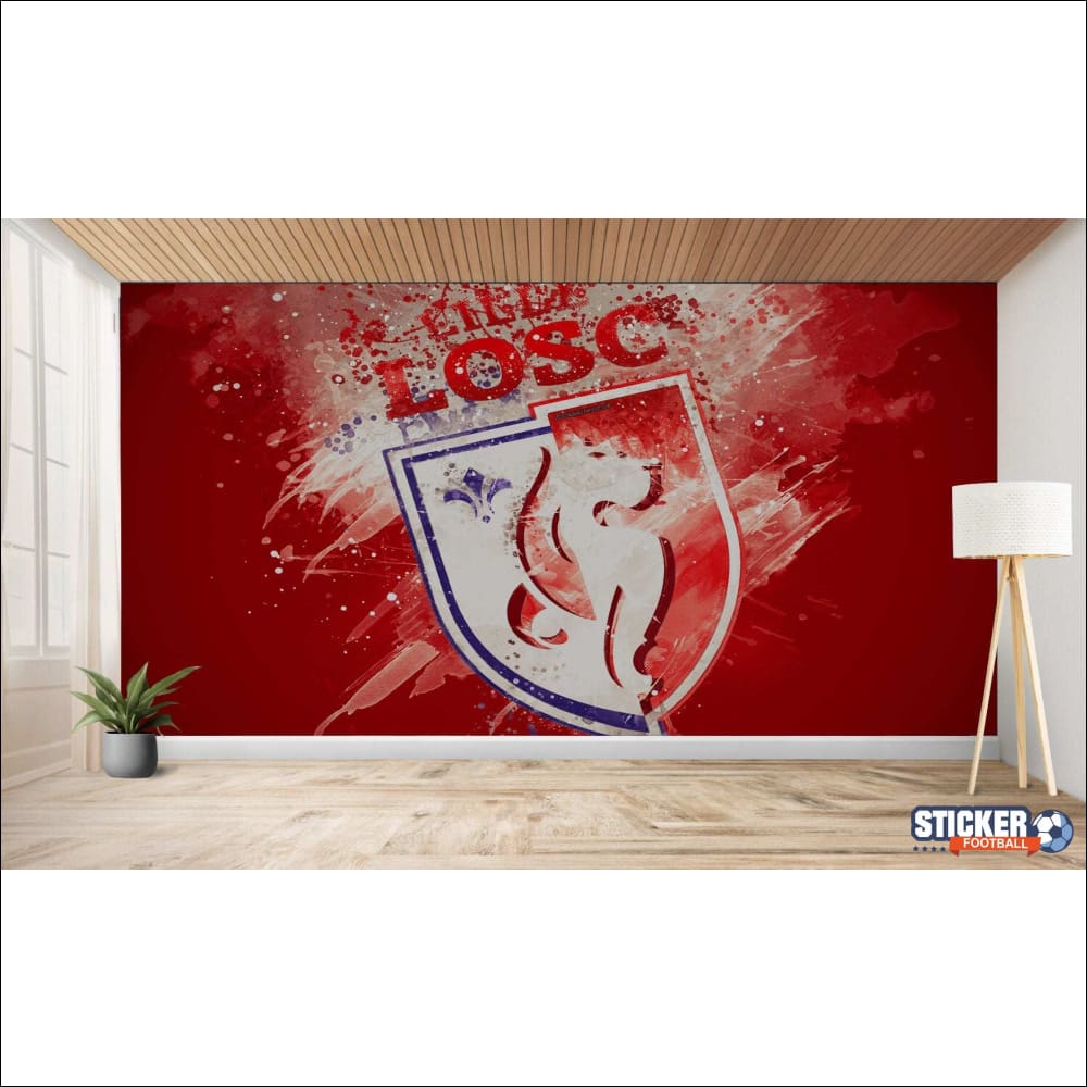 papier peint football Lille LOSC decoration chambre