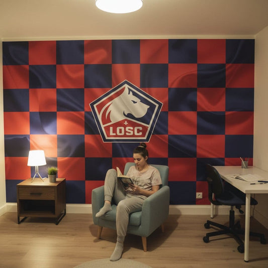 Visualisation papier peint football Lille LOSC LOGO drapeau