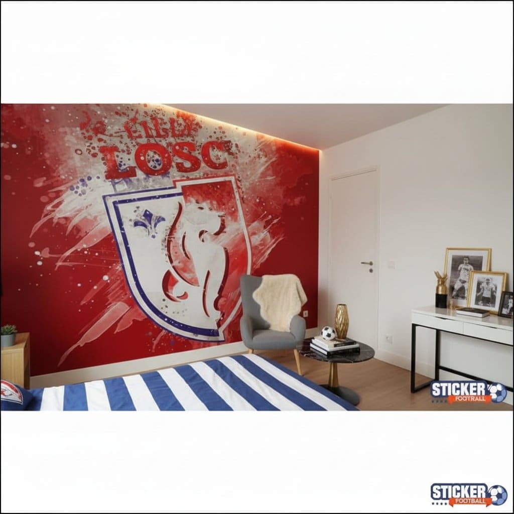 papier peint Lille LOSC peinture effet deco – Décorez avec Passion ...