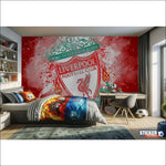 papier peint football Liverpool FC logo effet - Vignette | stickers foot