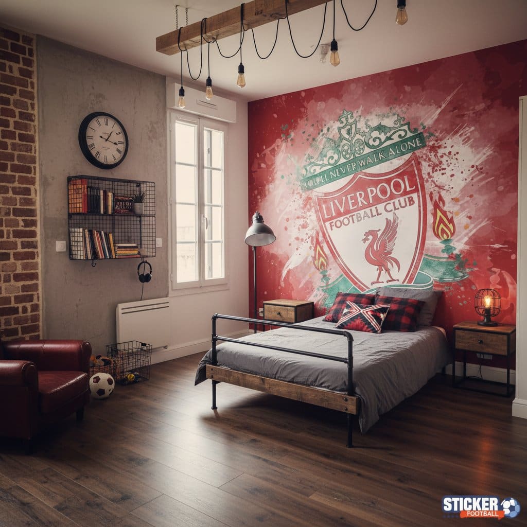 Visualisation papier peint football Liverpool FC logo effet