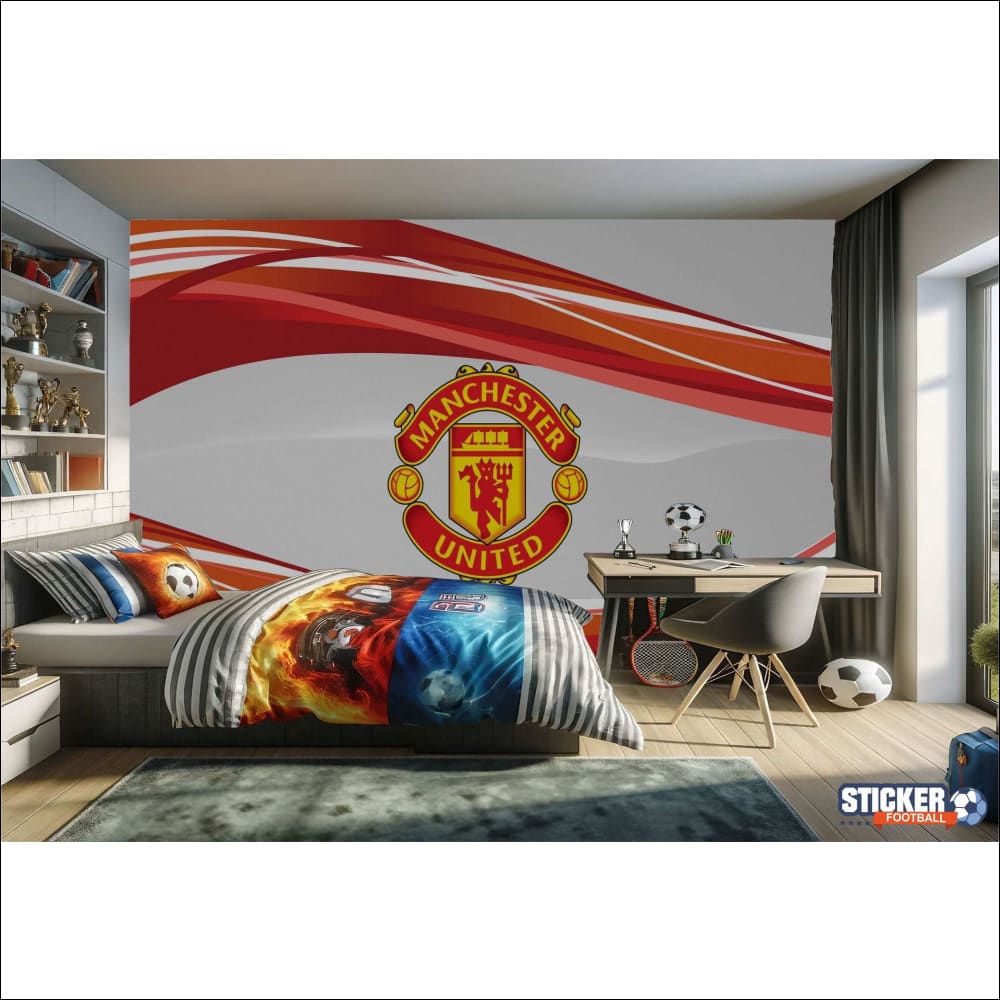 Chambre à coucher sur le thème de Manchester United.