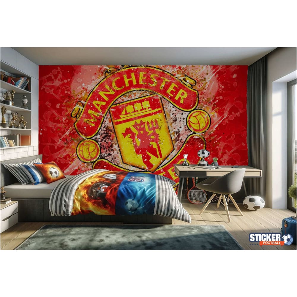 Chambre à coucher sur le thème de Manchester United.
