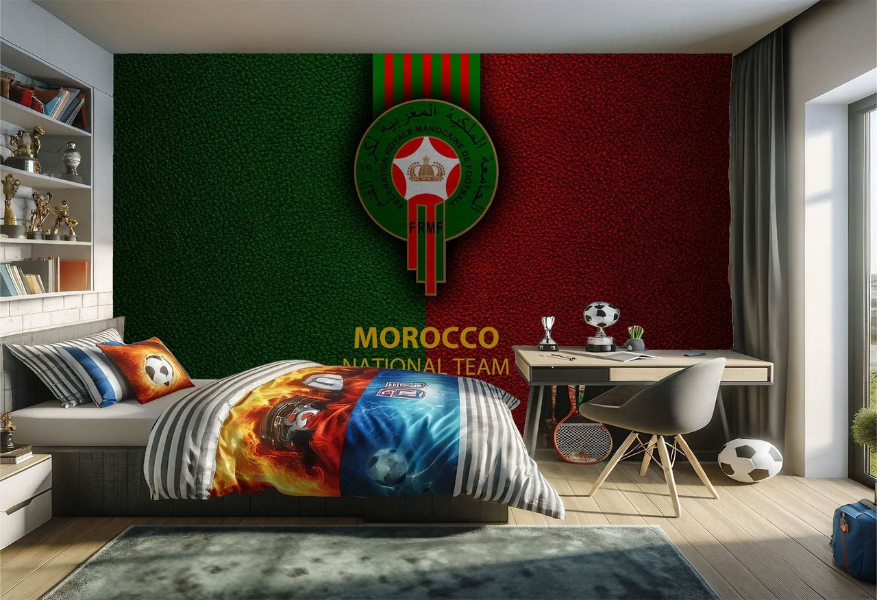 Chambre à coucher sur le thème de l’équipe nationale du Maroc.