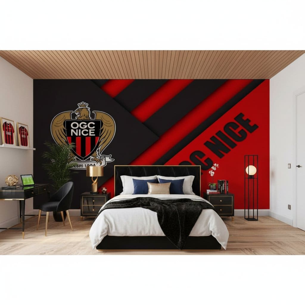 Visualisation papier peint football OGC Nice poster