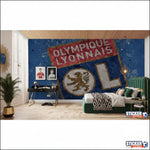 papier peint football Olympique Lyon decoration - Vignette | stickers foot