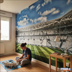 Papier peint football panoramique du stade Juventus - Vignette | stickers foot