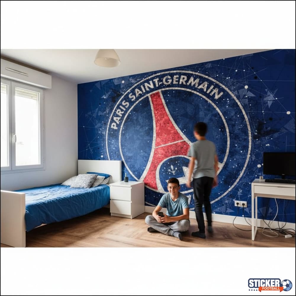 Visualisation Papier peint football Paris Saint Germain sur mesure - Logo PSG
