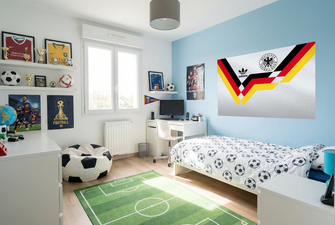 Beanbag en forme de ballon de football noir et blanc pour décoration football passion papier peint football champion