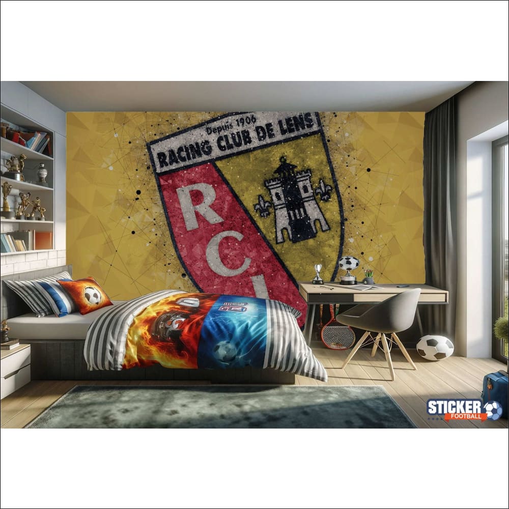 Chambre à coucher sur le thème du Racing Club de Lens.