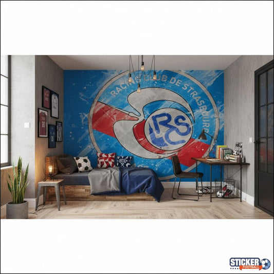 Visualisation papier peint football RC Strasbourg decoration