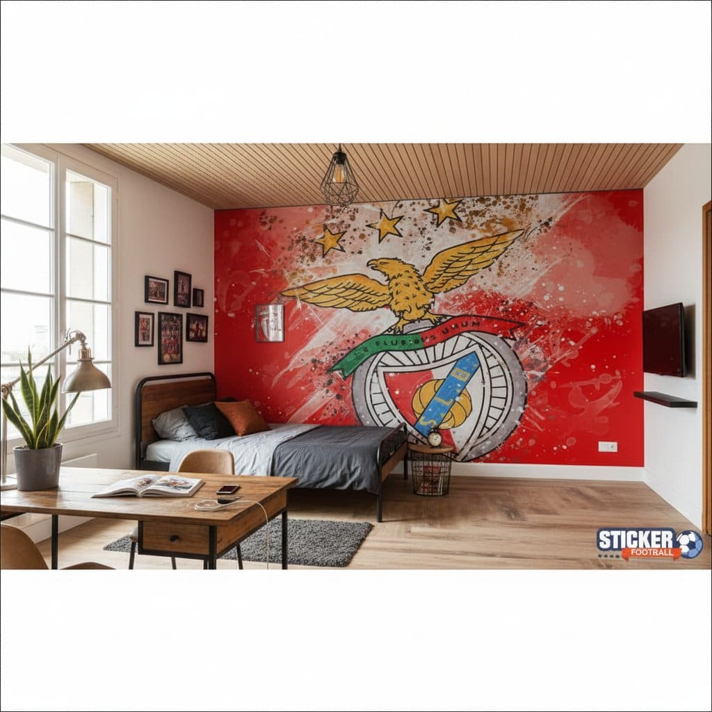 Visualisation papier peint football SL Benfica deco