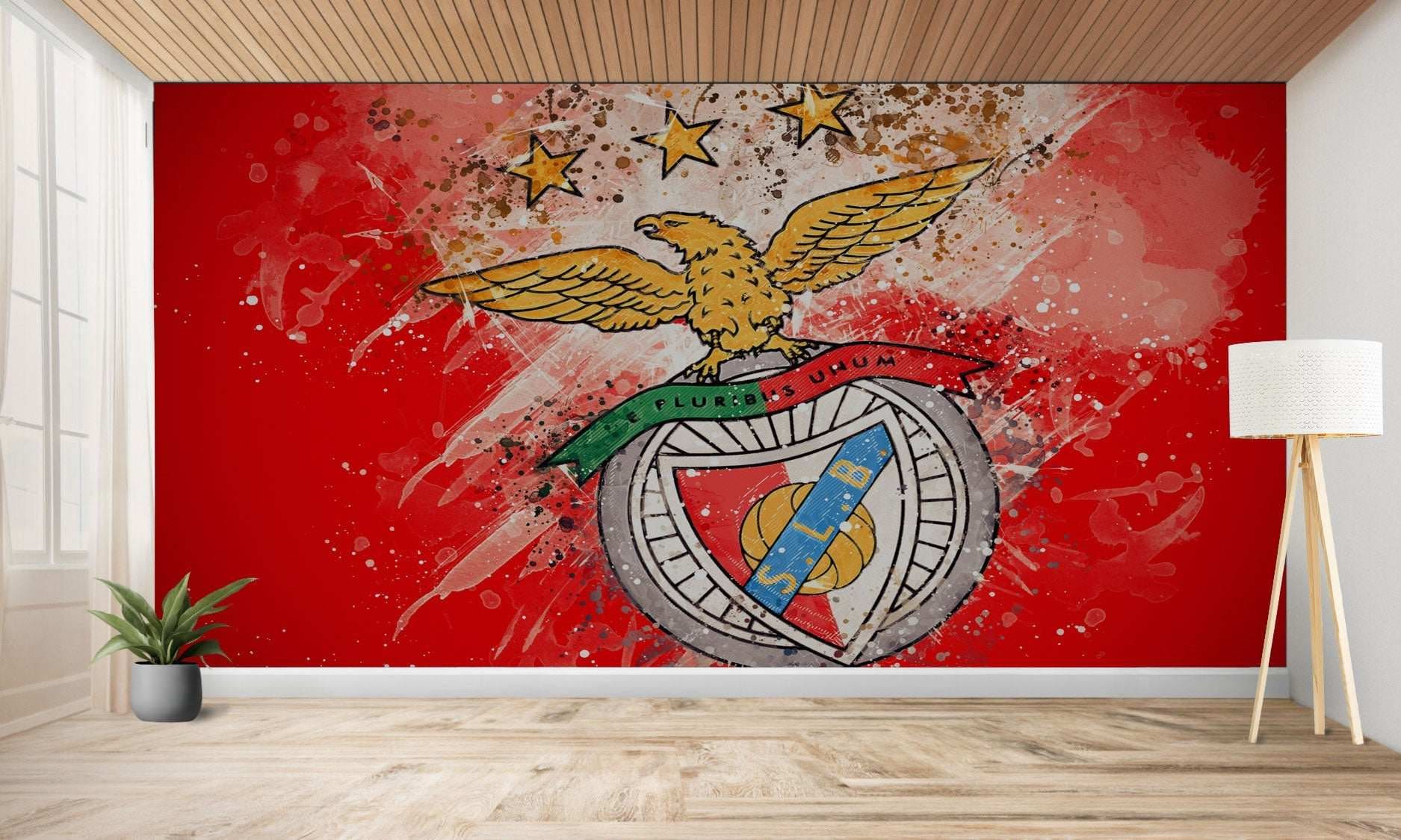 Art mural du drapeau de Benfica.