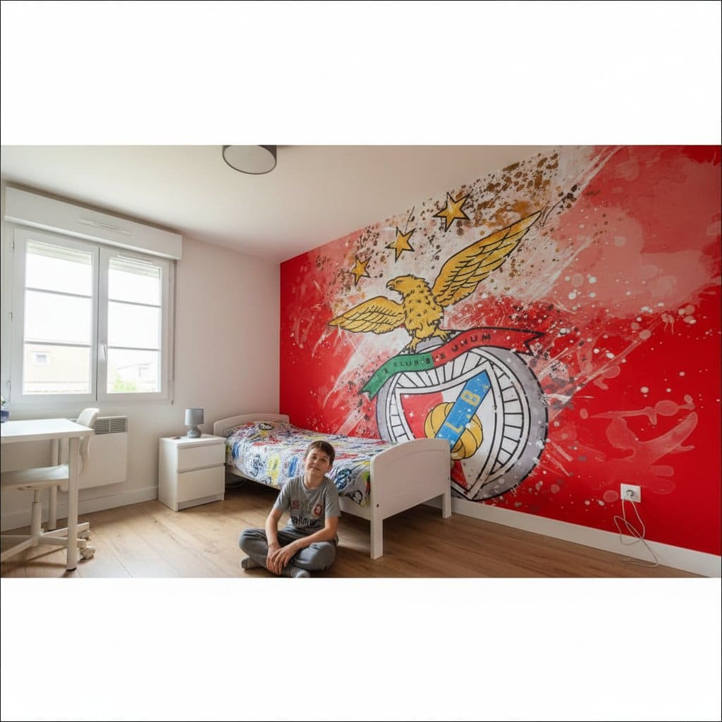 Visualisation papier peint football SL Benfica deco