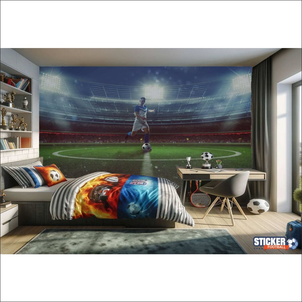 Chambre à coucher sur le thème du football.