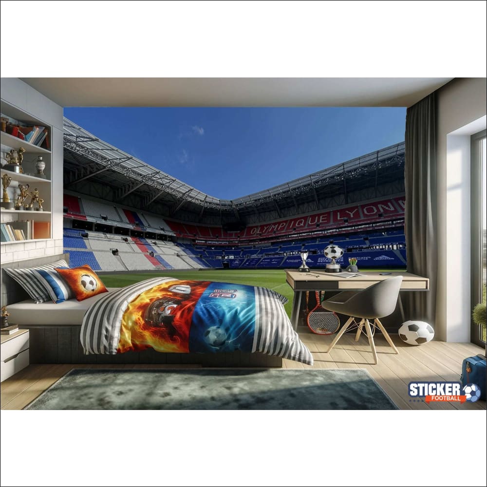 Chambre à coucher sur le thème du football.