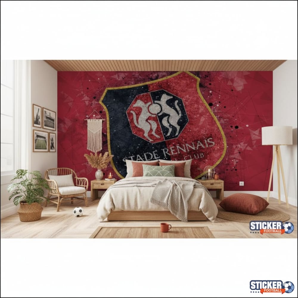 Visualisation papier peint football Stade Rennais deco