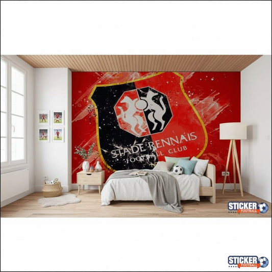 Visualisation papier peint football Stade Rennais decoration