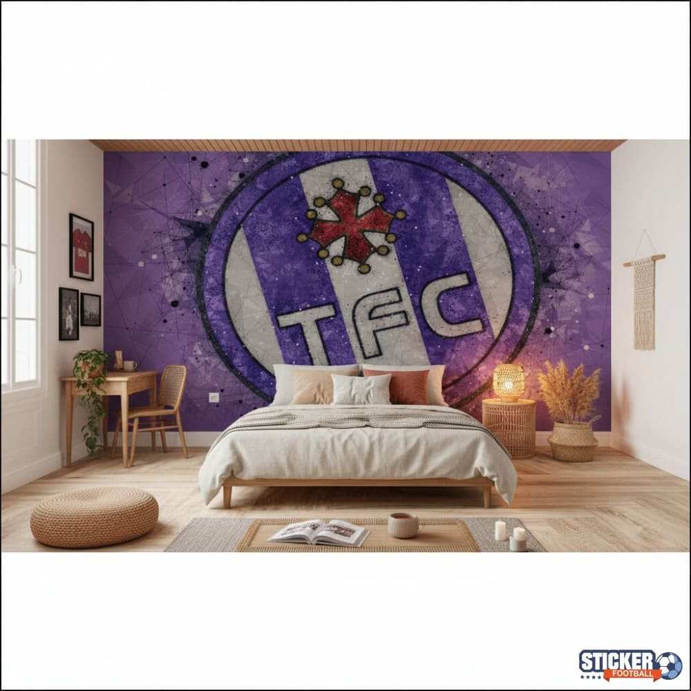 Visualisation papier peint football Toulouse FC deco
