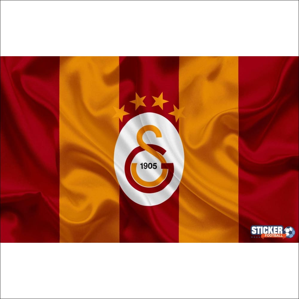 Drapeau de Galatasaray avec logo.