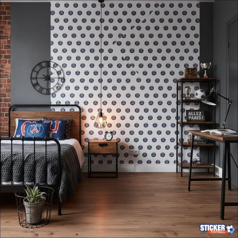 Visualisation Papier peint motif logo PSG