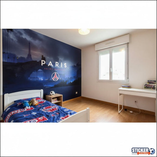 Visualisation Papier Peint Paris SG : Déco Fan de Foot