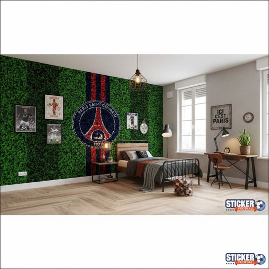 Visualisation papier peint PSG football effet deco