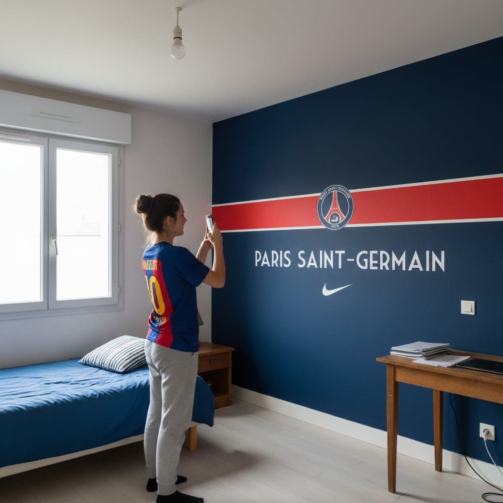 Visualisation Papier Peint PSG et Nike pour Fans de Foot