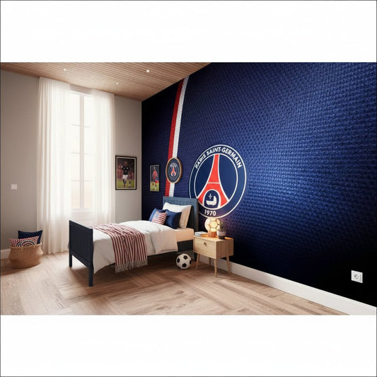 Visualisation Papier Peint PSG - Tapisserie foot chambre PSG | Sticker Foot