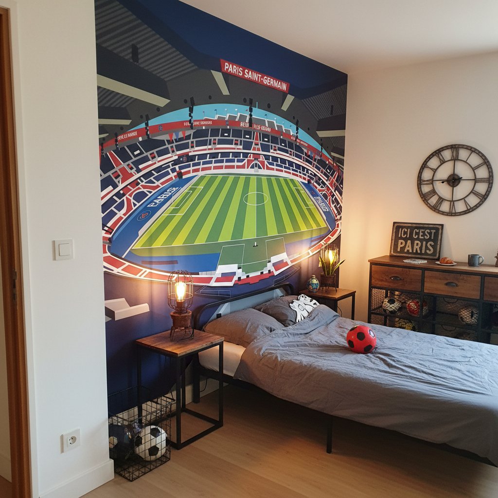 Visualisation Papier Peint stade Parc des Princes - Paris Saint Germain