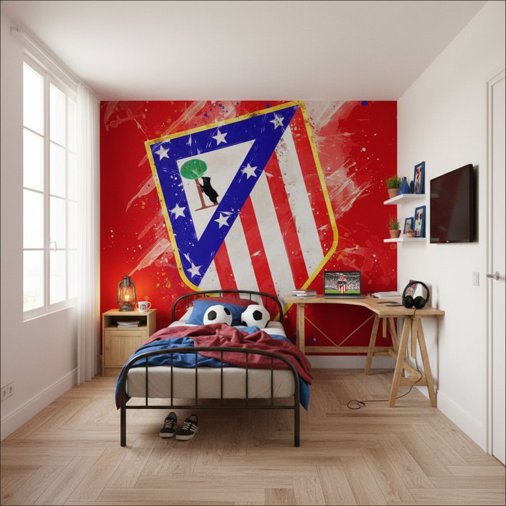 Visualisation papier peint foot Atletico Madrid football deco