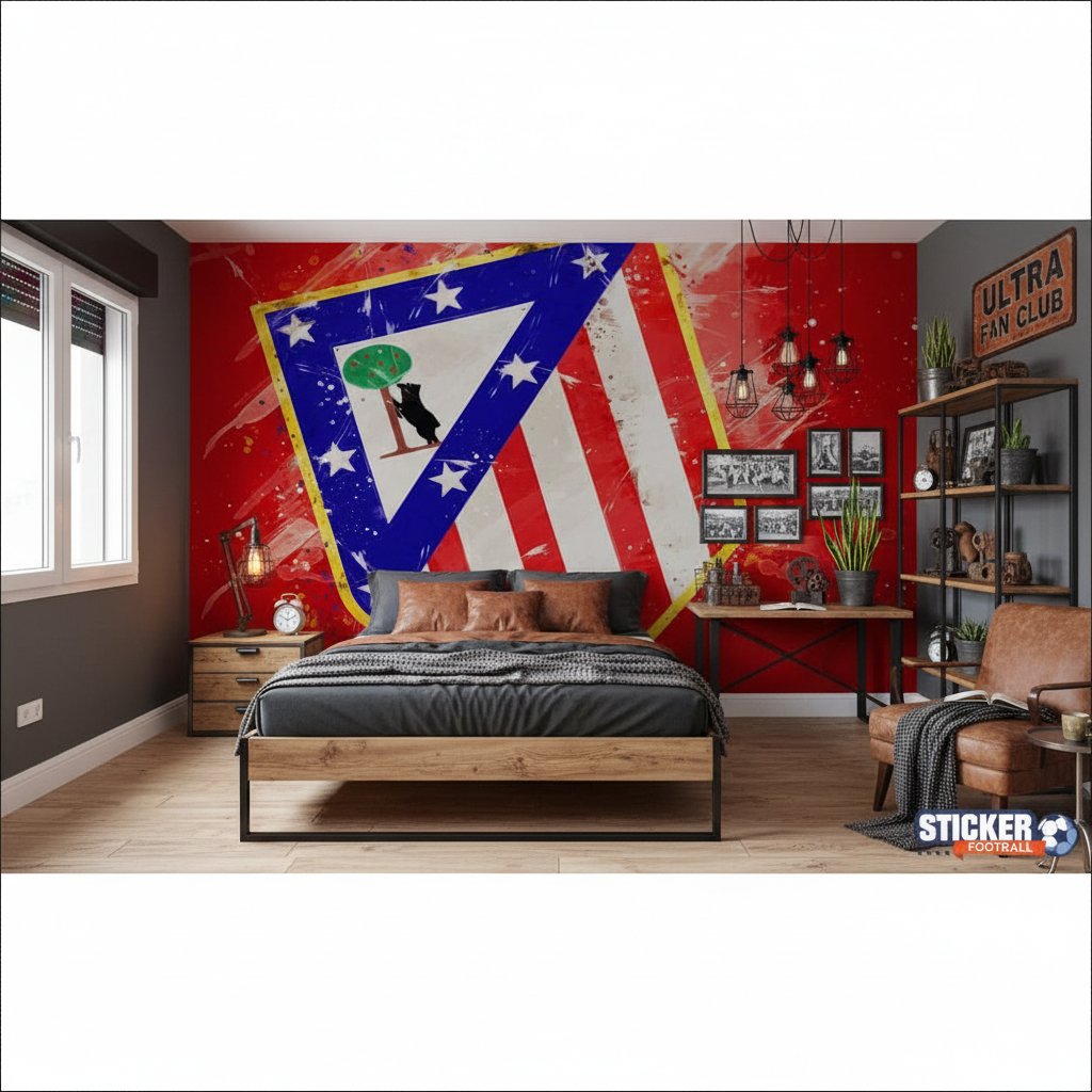 Visualisation papier peint foot Atletico Madrid football deco