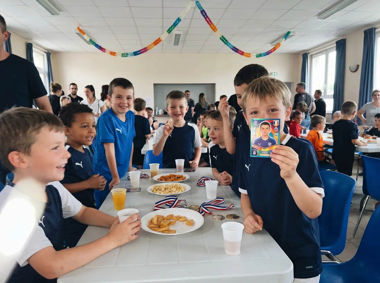 Remise des cartes de joueurs lors d'une fête de fin de saison de club amateur