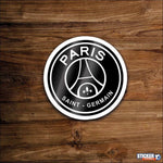 Sticker PSG Noir et Blanc- logo de Paris Saint Germain - Vignette | stickers foot