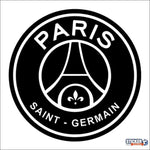 Sticker PSG Noir et Blanc- logo de Paris Saint Germain - Vignette | stickers foot