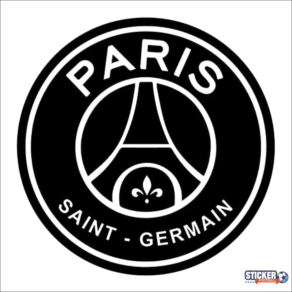 Sticker PSG Noir et Blanc- logo de Paris Saint Germain