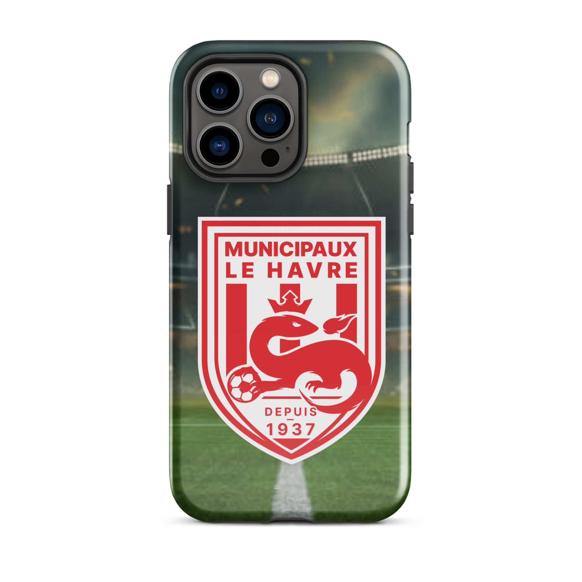 Étui pour iPhone avec l’écusson d’un club de football.