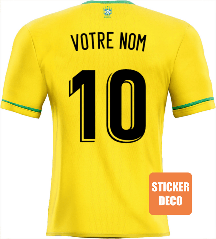 😍 Autocollant maillot foot 2021 pour fan du Brésil - sticker maillot de foot  pas cher – stickers foot