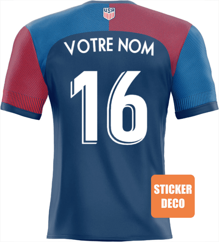 Autocollant maillot USA soccer pour fan de foot sticker maillot de foot pas cher stickers foot