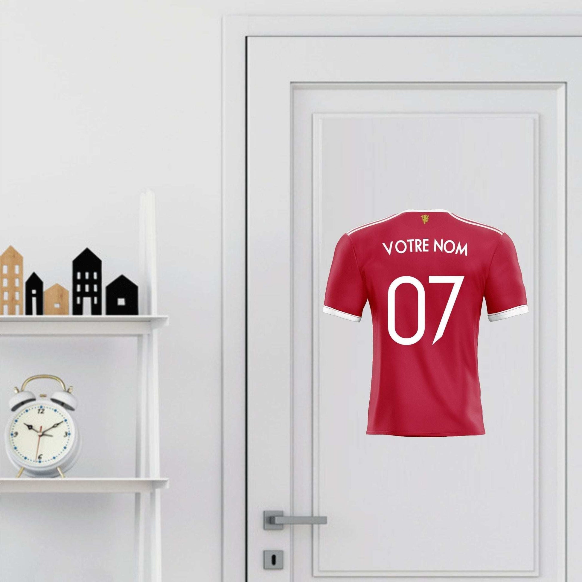 Déco foot MANCHESTER UNITED Personnalisé sticker-foot