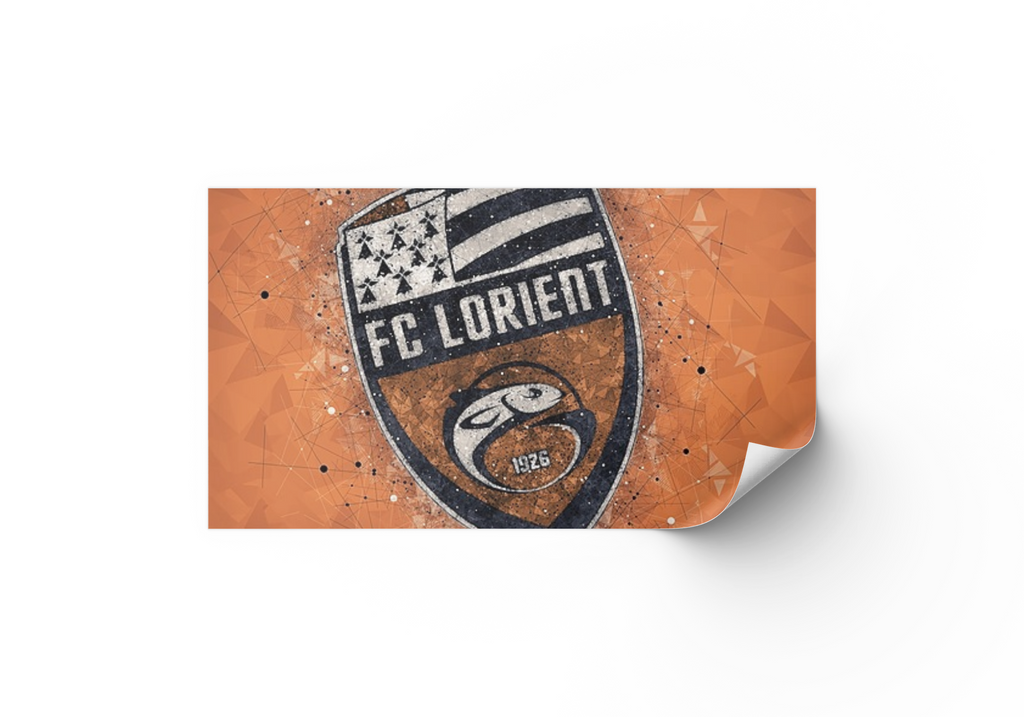Déco mural football club FC Lorient logo tableau