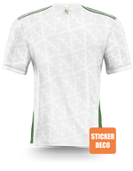 Déco sticker foot - Maillot Algérie blanc - Vignette | stickers foot