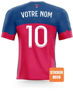 Déco sticker foot - maillot de Clermont Foot - Vignette | stickers foot