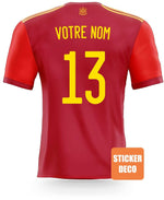 Déco sticker Espagne maillot - Vignette | stickers foot