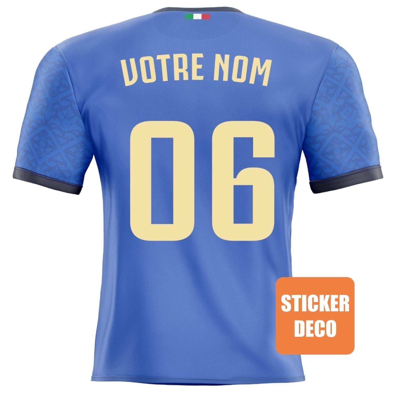  Déco sticker foot - MAILLOT ITALIE 2022 Personnalisé