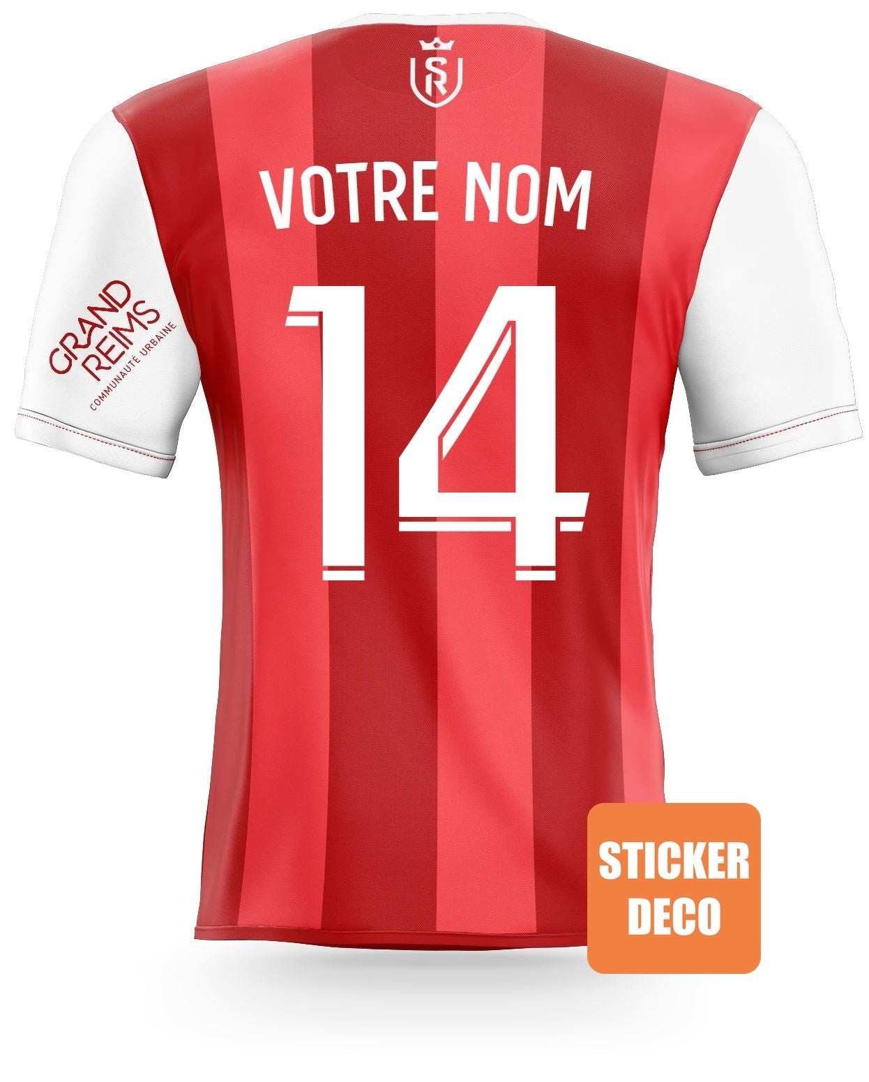 Déco sticker foot Reims maillot